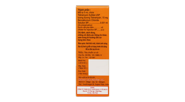 Thuốc tra mắt Eyedin trị nhiễm khuẩn mắt lọ 5ml