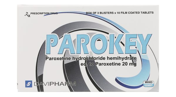 Parokey 20mg trị trầm cảm, rối loạn lo âu (3 vỉ x 10 viên)