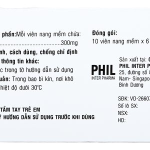 Philmyrtol 300 làm loãng đàm trong viêm phế quản, viêm xoang mũi (6 vỉ x 10 viên)