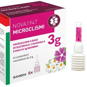 Thụt hậu môn Nova 1947 Microclismi 3g cho trẻ em hộp 6 tuýp
