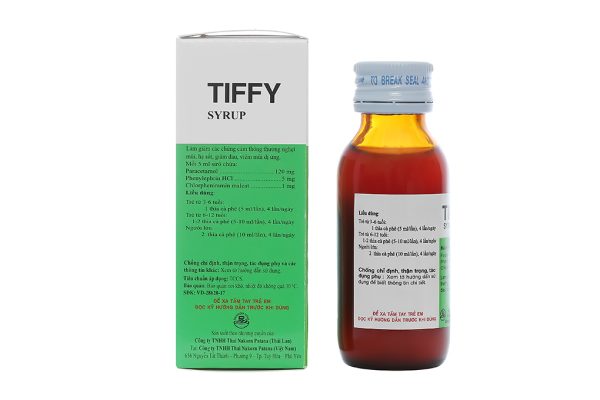 Tiffy Syrup làm giảm các triệu chứng cảm chai 30ml