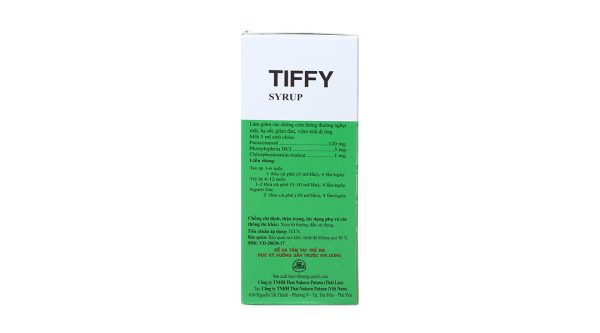 Tiffy Syrup làm giảm các triệu chứng cảm chai 30ml