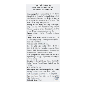 Tinh chất rau má Skin1004 Madagascar Centella Ampoule dưỡng ẩm và phục hồi da lọ 55ml