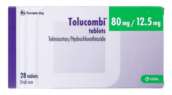 Tolucombi Tablets 80mg/12.5mg trị tăng huyết áp vô căn (4 vỉ x 7 viên)