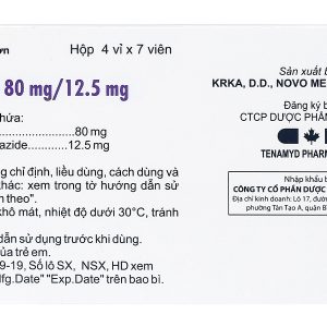 Tolucombi Tablets 80mg/12.5mg trị tăng huyết áp vô căn (4 vỉ x 7 viên)