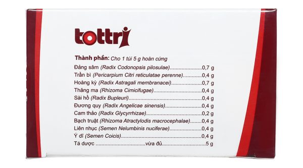 Viên hoàn cứng Tottri phòng và trị trĩ (15 gói x 5g)