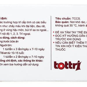Viên hoàn cứng Tottri phòng và trị trĩ (15 gói x 5g)