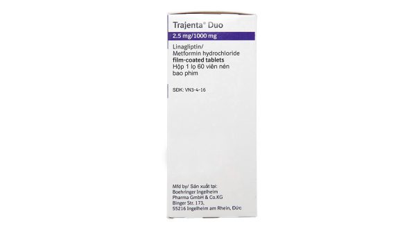 Trajenta Duo 2.5mg/1000mg điều trị tiểu đường hộp 60 viên