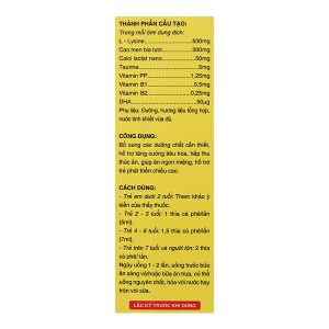 Dung dịch Traly Grow hỗ trợ hấp thu, tiêu hóa tốt chai 100ml