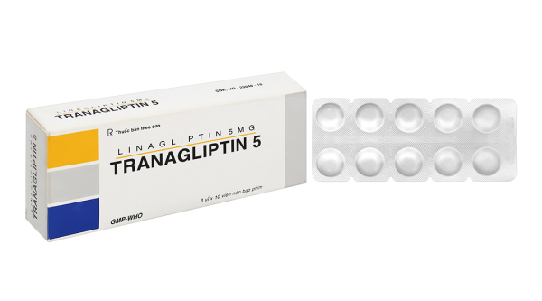 Tranagliptin 5 trị đái tháo đường tuýp 2 (3 vỉ x 10 viên)