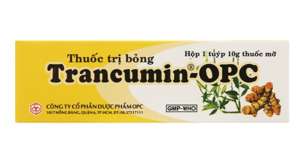 Thuốc mỡ bôi da Trancumin - OPC trị bỏng, giúp vết thương mau lành tuýp 10g