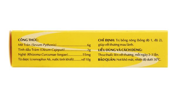 Thuốc mỡ bôi da Trancumin - OPC trị bỏng, giúp vết thương mau lành tuýp 10g