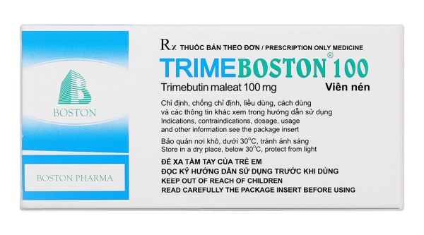 Trimeboston 100mg trị rối loạn chức năng đường tiêu hóa và ống mật (5 vỉ x 10 viên)