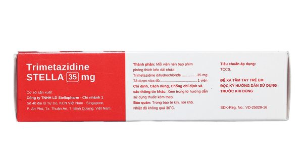 Trimetazidine Stella 35mg trị đau thắt ngực (3 vỉ x 10 viên)