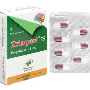 Trinopast 75 trị động kinh, đau dây thần kinh (2 vỉ x 7 viên)