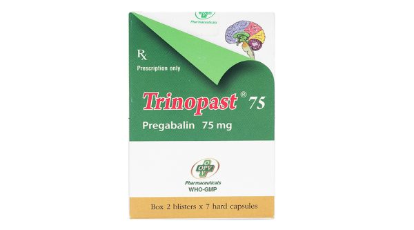 Trinopast 75 trị động kinh, đau dây thần kinh (2 vỉ x 7 viên)