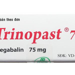 Trinopast 75 trị động kinh, đau dây thần kinh (2 vỉ x 7 viên)
