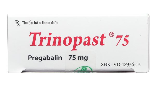 Trinopast 75 trị động kinh, đau dây thần kinh (2 vỉ x 7 viên)