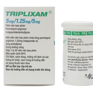 Triplixam 5mg/1.25mg/5mg trị tăng huyết áp hộp 30 viên