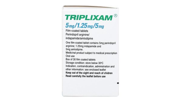 Triplixam 5mg/1.25mg/5mg trị tăng huyết áp hộp 30 viên