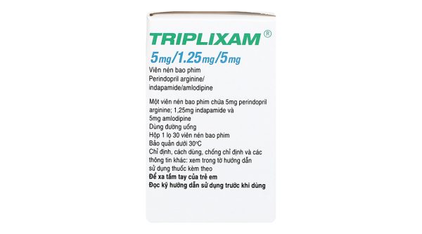 Triplixam 5mg/1.25mg/5mg trị tăng huyết áp hộp 30 viên