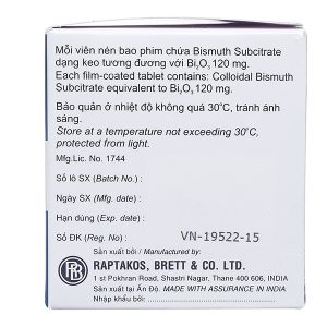 Trymo Tablets 120mg trị viêm loét dạ dày, tá tràng (14 vỉ x 8 viên)