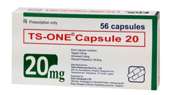 Ts-one Capsule 20 kết hợp điều trị ung thư dạ dày tiến triển (4 vỉ x 14 viên)