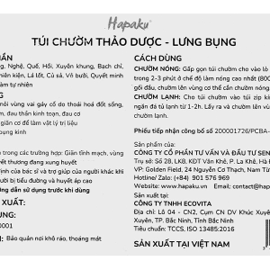 Túi chườm thảo dược lưng - bụng Hapaku (110cm x 20cm)