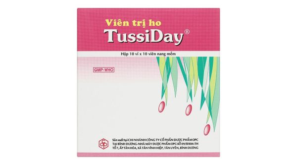 TussiDay trị các chứng ho, đau họng, sổ mũi, cảm cúm (10 vỉ x 10 viên)