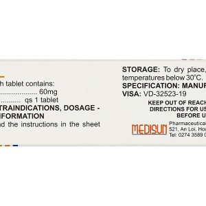 Tux-Asol 60mg điều trị các bệnh phế quản và phổi có kèm ho khan (3 vỉ x 10 viên)