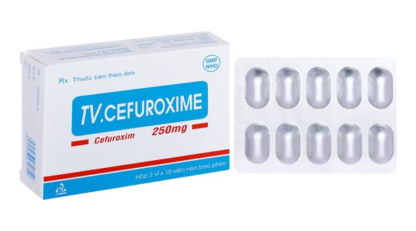 TV.Cefuroxime 250mg trị nhiễm khuẩn thể nhẹ đến vừa (2 vỉ x 10 viên)