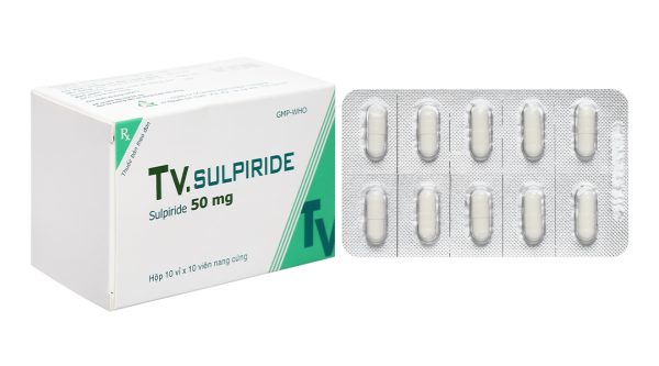 TV. Sulpiride 50mg trị chứng rối loạn tâm thần phân liệt (10 vỉ x 10 viên)