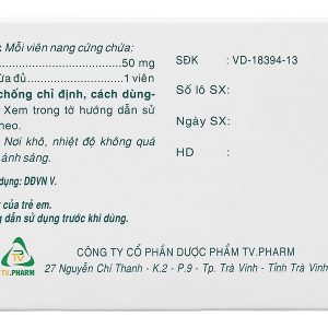 TV. Sulpiride 50mg trị chứng rối loạn tâm thần phân liệt (10 vỉ x 10 viên)
