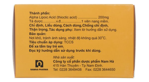 Ubiheal 200 trị rối loạn cảm giác do bệnh thần kinh đái tháo đường (5 vỉ x 6 viên)