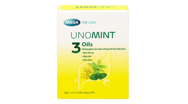 Unomint hỗ trợ giảm các triệu chứng rối loạn tiêu hóa hộp 10 viên