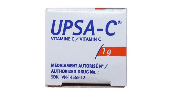 Viên sủi UPSA-C 1g trị thiếu hụt Vitamin C, cảm cúm, mệt mỏi tạm thời tuýp 10 viên