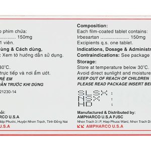 Usasartim 150 điều trị tăng huyết áp (3 vỉ x 10 viên)