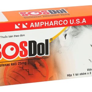 Sosdol 25mg giảm đau, kháng viêm xương khớp (3 vỉ x 10 viên)