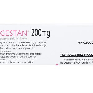 Utrogestan 200mg trị các rối loạn do thiếu progesterone (1 vỉ x 7 viên + 1 vỉ x 8 viên)