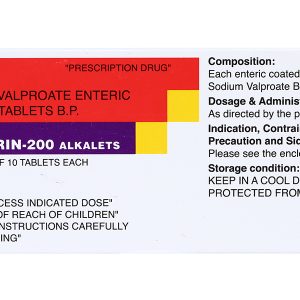 Valparin-200 Alkalets trị động kinh (10 vỉ x 10 viên)