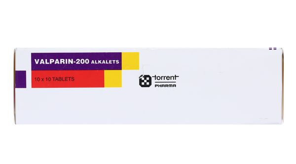 Valparin-200 Alkalets trị động kinh (10 vỉ x 10 viên)