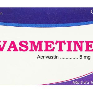 Vasmetine 8mg điều trị viêm mũi dị ứng, nổi mề đay mạn tính vô căn (3 vỉ x 10 viên)