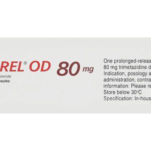 Vastarel OD 80mg hỗ trợ điều trị đau thắt ngực ổn định (3 vỉ x 10 viên)