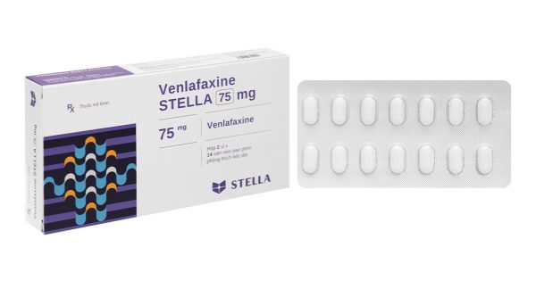 Venlafaxine Stella 75mg trị trầm cảm (2 vỉ x 14 viên)