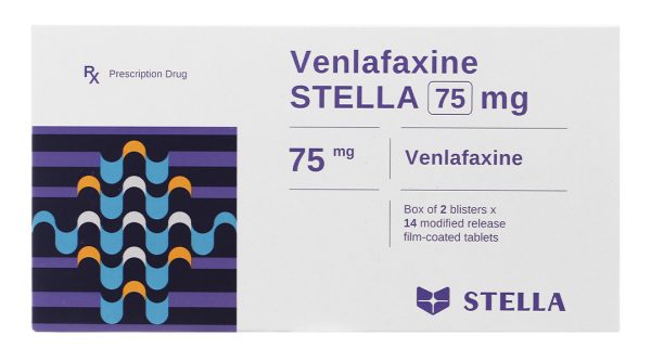 Venlafaxine Stella 75mg trị trầm cảm (2 vỉ x 14 viên)