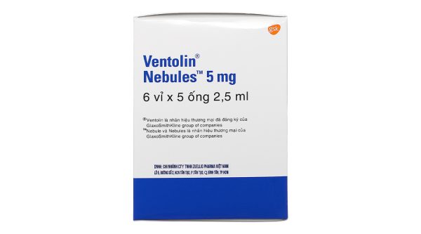 Dung dịch khí dung Ventolin Nebules 5mg trị hen suyễn (30 ống x 2.5ml)