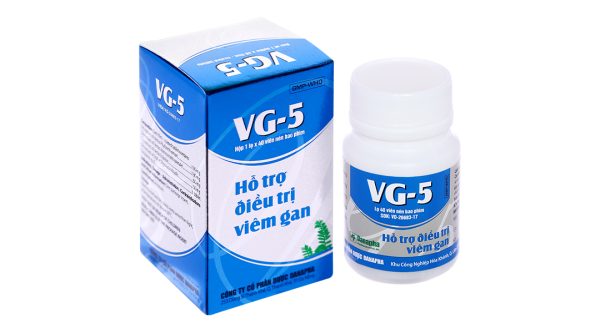 VG-5 hạ men gan, tăng cường chức năng gan, bổ gan lọ 40 viên