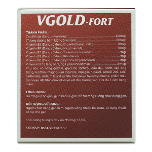 Vgold - Fort giúp tăng cường chức năng gan hộp 60 viên