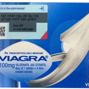 Viagra 100mg trị rối loạn cương dương (1 vỉ x 4 viên)