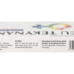 Viên đặt âm đạo Eu Tekynan điều trị viêm âm đạo (1 vỉ x 10 viên)